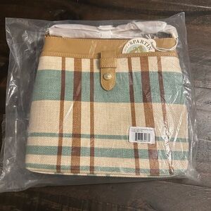 Spartina 449 Hipster Kalalanta Plaid Cream Purse